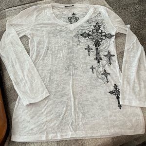 Affliction style long sleeve T-shirt